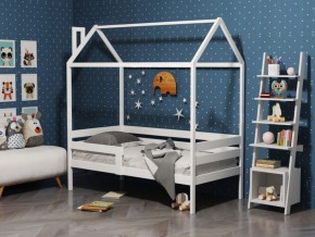 Детская кровать-домик из массива березы Соня-6 (Белый/Лак) в Ханты-Мансийске - hanty-mansiysk.mebel-74.com | фото