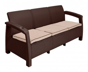 Диван Yalta Premium Sofa 3 Set (Ялта) шоколадный (+подушки под спину) в Ханты-Мансийске - hanty-mansiysk.mebel-74.com | фото