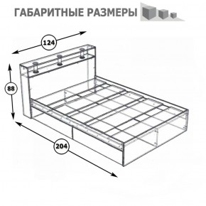 Камелия Кровать 1200, цвет белый, ШхГхВ 123,5х217х78,2 см., сп.м. 1200х2000 мм., без матраса, основание есть в Ханты-Мансийске - hanty-mansiysk.mebel-74.com | фото