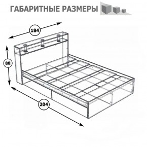 Камелия Кровать 1800, цвет белый, ШхГхВ 183,5х217х78,2 см., сп.м. 1800х2000 мм., без матраса, основание есть в Ханты-Мансийске - hanty-mansiysk.mebel-74.com | фото
