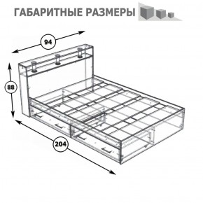 Камелия Кровать с ящиками 0900, цвет белый, ШхГхВ 93,5х217х78,2 см., сп.м. 900х2000 мм., без матраса, основание есть в Ханты-Мансийске - hanty-mansiysk.mebel-74.com | фото