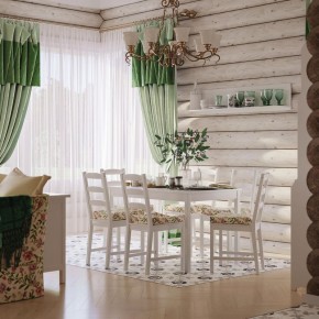 Комлект Вествик обеденный стол и четыре стула, массив сосны, цвет белый в Ханты-Мансийске - hanty-mansiysk.mebel-74.com | фото