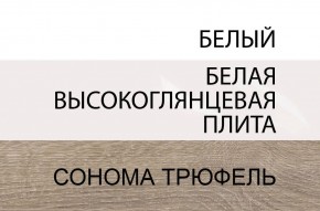 Комод 2D-1S/TYP 34, LINATE ,цвет белый/сонома трюфель в Ханты-Мансийске - hanty-mansiysk.mebel-74.com | фото
