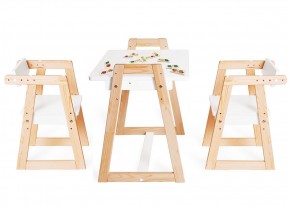 Комплект детской мебели стол и  два стула Я САМ "Лофт-Дуо" (Белый) в Ханты-Мансийске - hanty-mansiysk.mebel-74.com | фото