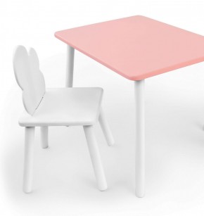 Комплект детской мебели стол и стул Облачко (Розывый/Белый/Белый) в Ханты-Мансийске - hanty-mansiysk.mebel-74.com | фото