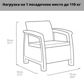 Комплект мебели Корфу Рест (Corfu Rest - without table) графит в Ханты-Мансийске - hanty-mansiysk.mebel-74.com | фото