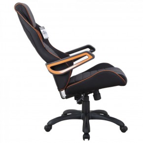 Кресло компьютерное BRABIX Techno Pro GM-003 (ткань черное/серое, вставки оранжевые) 531813 в Ханты-Мансийске - hanty-mansiysk.mebel-74.com | фото