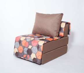 Кресло-кровать бескаркасное Харви (коричневый-геометрия браун) в Ханты-Мансийске - hanty-mansiysk.mebel-74.com | фото