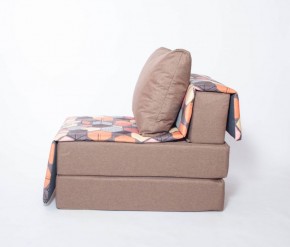 Кресло-кровать бескаркасное Харви (коричневый-геометрия браун) в Ханты-Мансийске - hanty-mansiysk.mebel-74.com | фото