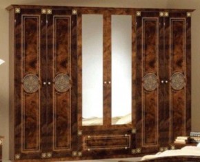 Шкаф 6-и дверный с зеркалами (02.146) Рома (орех) в Ханты-Мансийске - hanty-mansiysk.mebel-74.com | фото