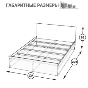 Стандарт Кровать 1200, цвет венге, ШхГхВ 123,5х203,5х70 см., сп.м. 1200х2000 мм., без матраса, основание есть в Ханты-Мансийске - hanty-mansiysk.mebel-74.com | фото